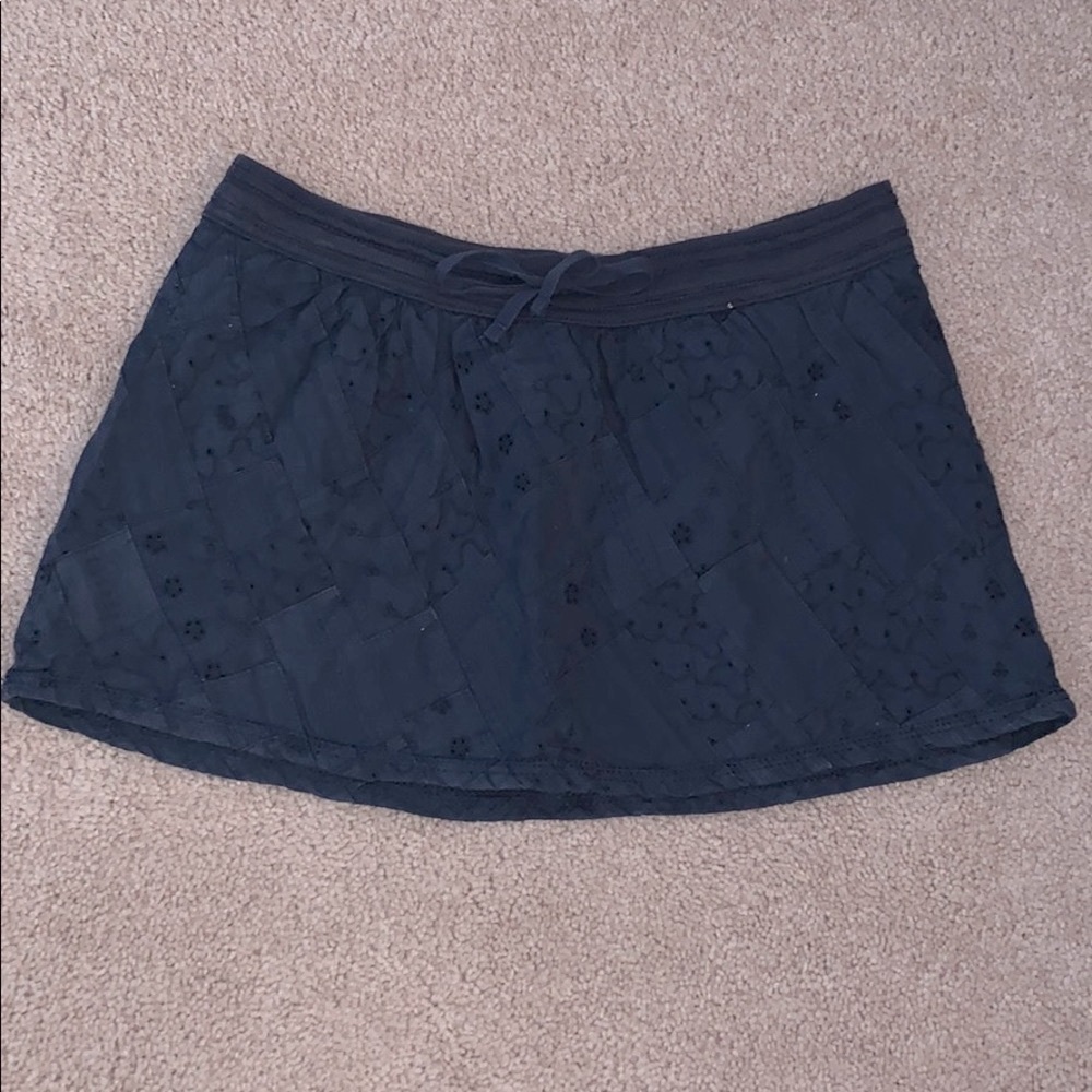 Dark blue fabric skirt
